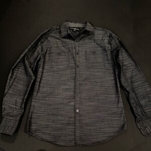 Beverly Hills Polo Club Dark Gray Striped Shirt